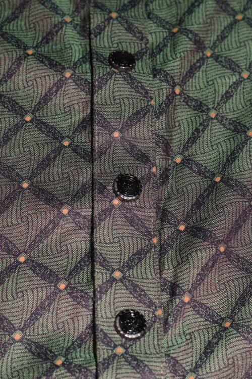 Zynoor Premium Jacket Print Cotton Panjabi (Olive) – Code: 401 - Image 4